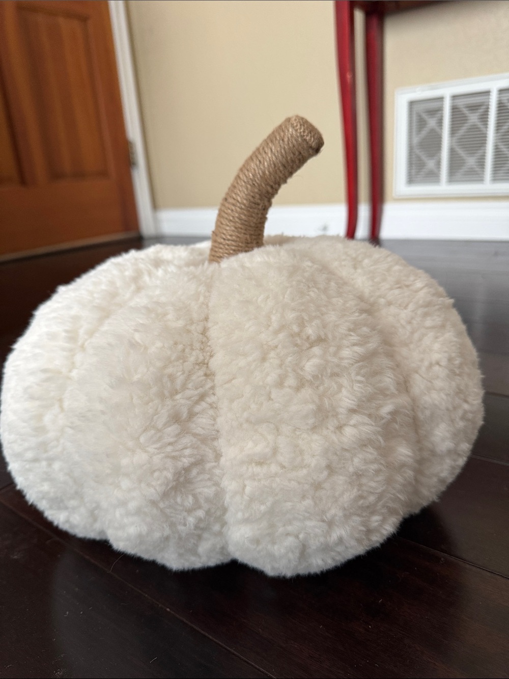 Pottery Barn stuffed pumpkin